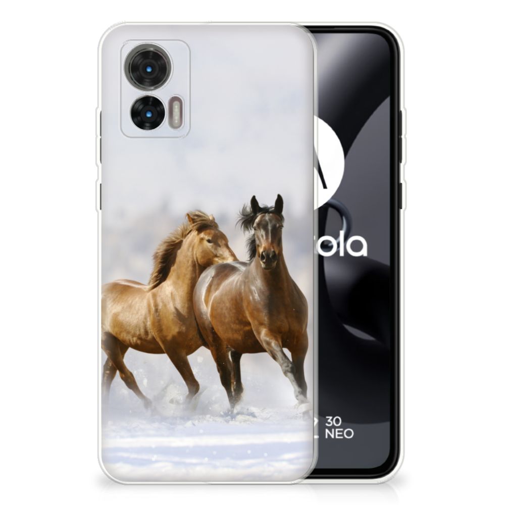 Motorola Edge 30 Neo TPU Hoesje Paarden