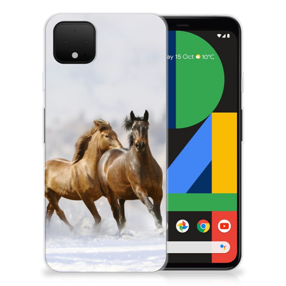Google Pixel 4 XL TPU Hoesje Paarden