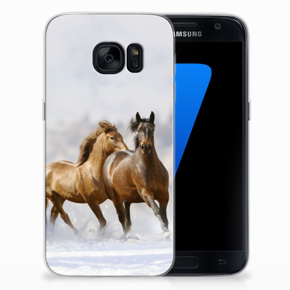 Samsung Galaxy S7 Uniek TPU Hoesje Paarden