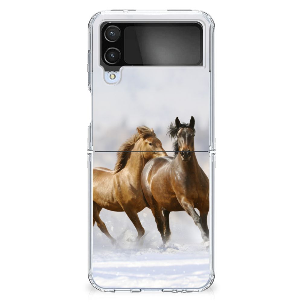 Samsung Galaxy Z Flip 4 TPU Hoesje Paarden