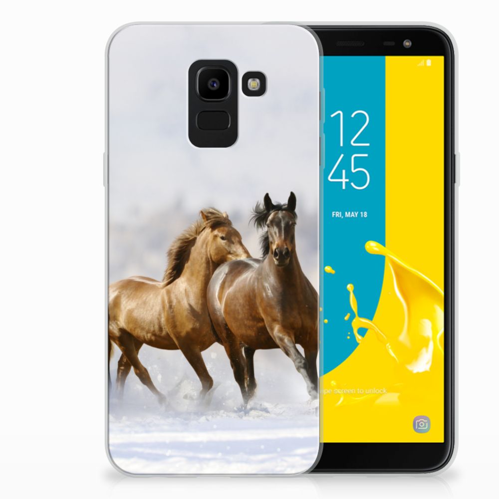 Samsung Galaxy J6 2018 TPU Hoesje Paarden