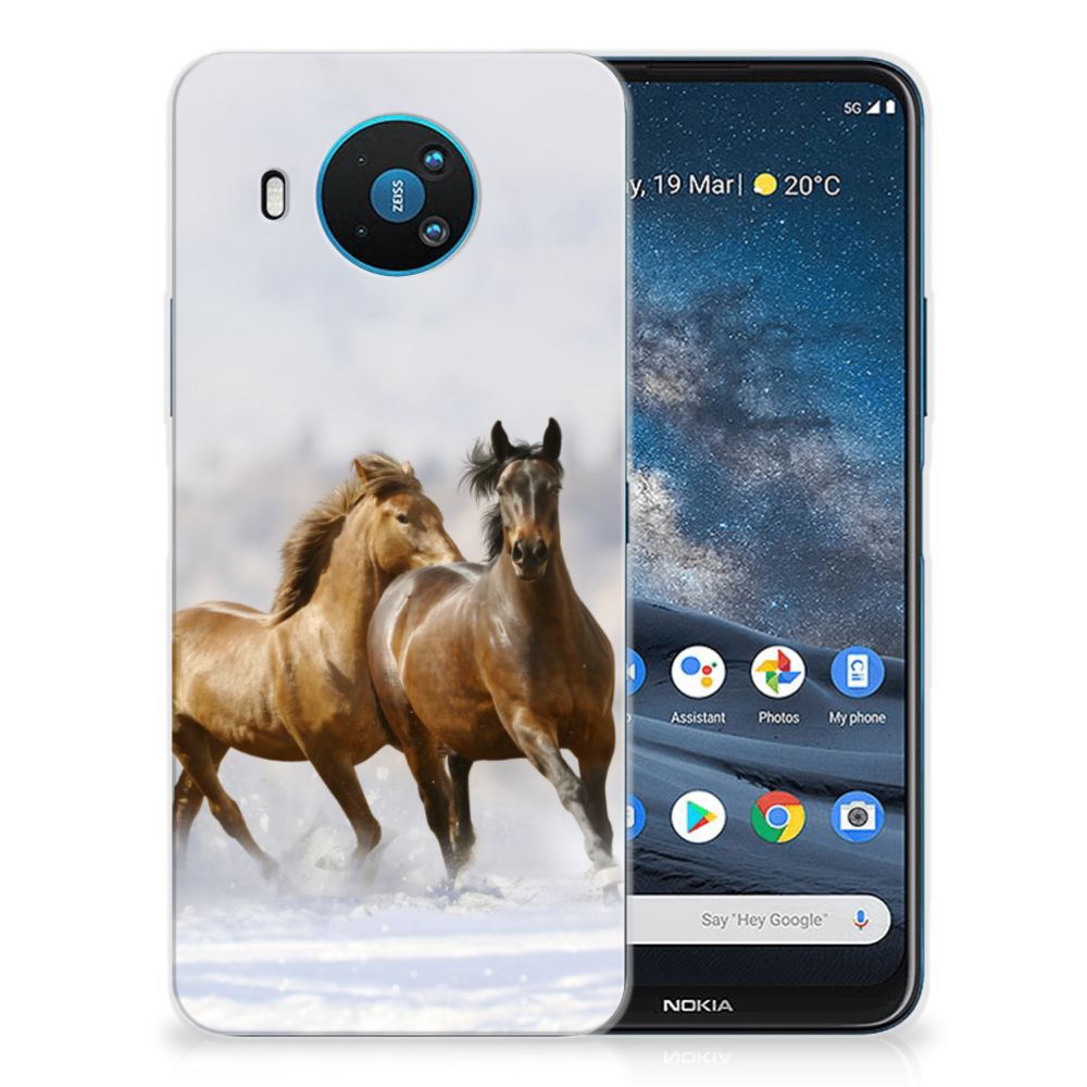 Nokia 8.3 TPU Hoesje Paarden