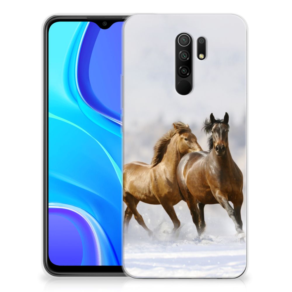 Xiaomi Redmi 9 TPU Hoesje Paarden