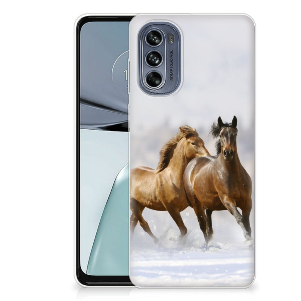 Motorola Moto G62 5G TPU Hoesje Paarden