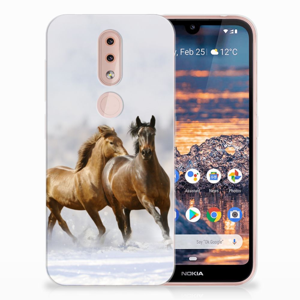 Nokia 4.2 TPU Hoesje Paarden