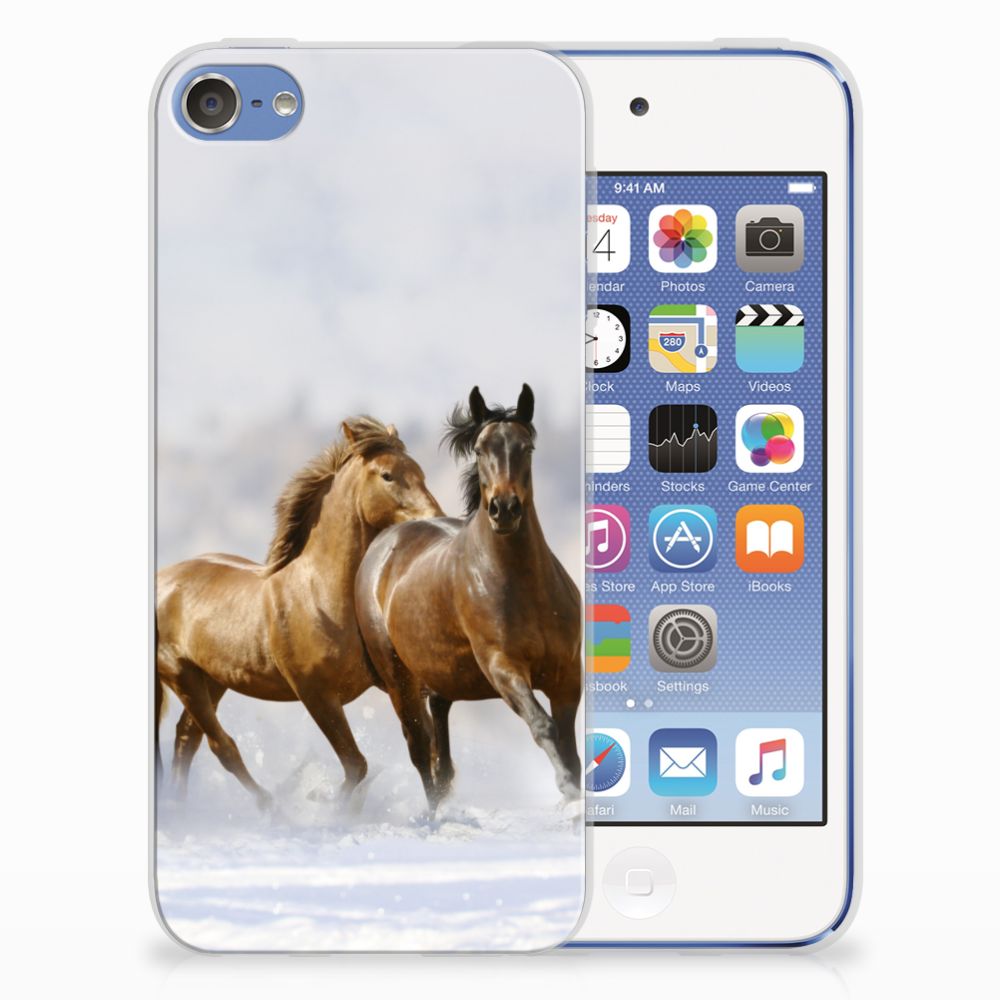 zwemmen Plunderen Gorgelen Apple iPod Touch 5 | 6 TPU Hoesje Paarden | B2C Telecom