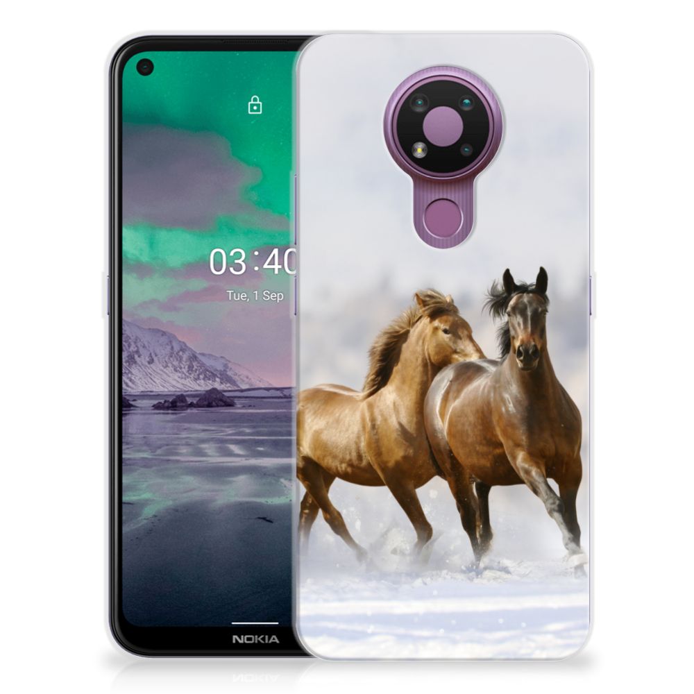 Nokia 3.4 TPU Hoesje Paarden