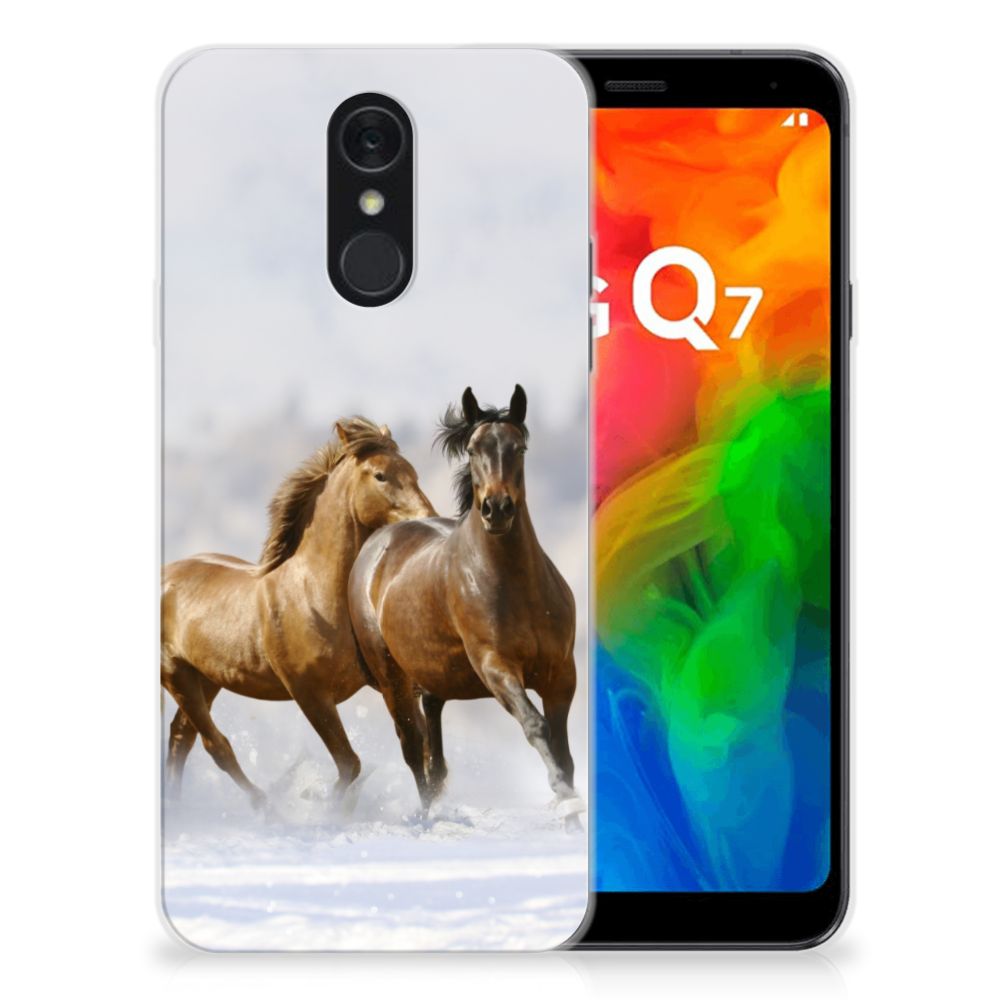 LG Q7 TPU Hoesje Paarden