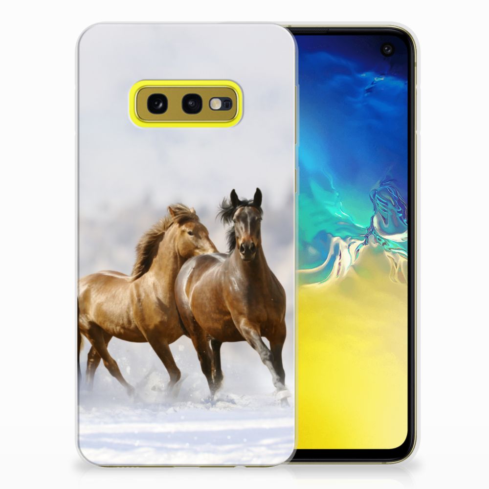Samsung Galaxy S10e Uniek TPU Hoesje Paarden