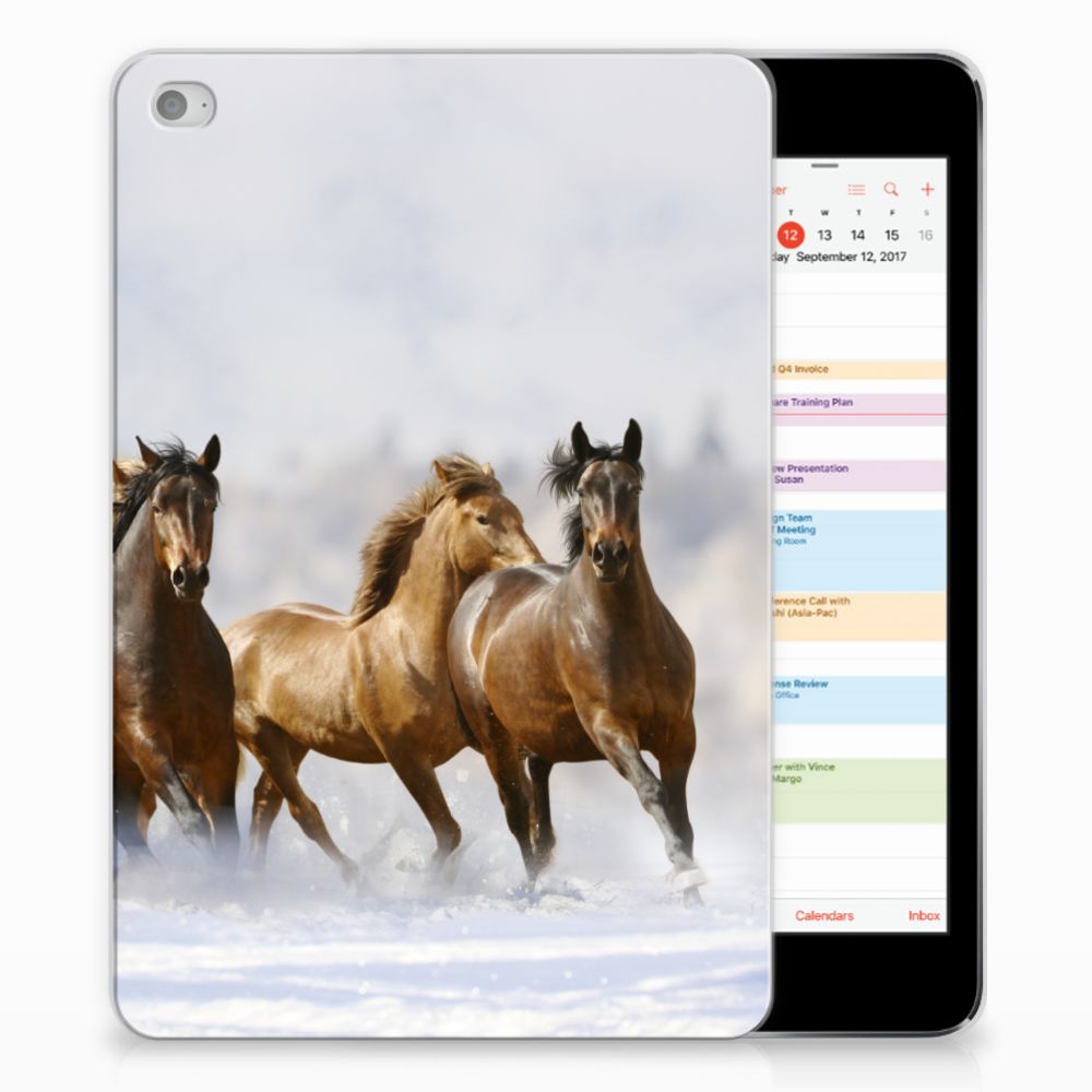 Apple iPad Mini 4 Uniek Tablethoesje Paarden