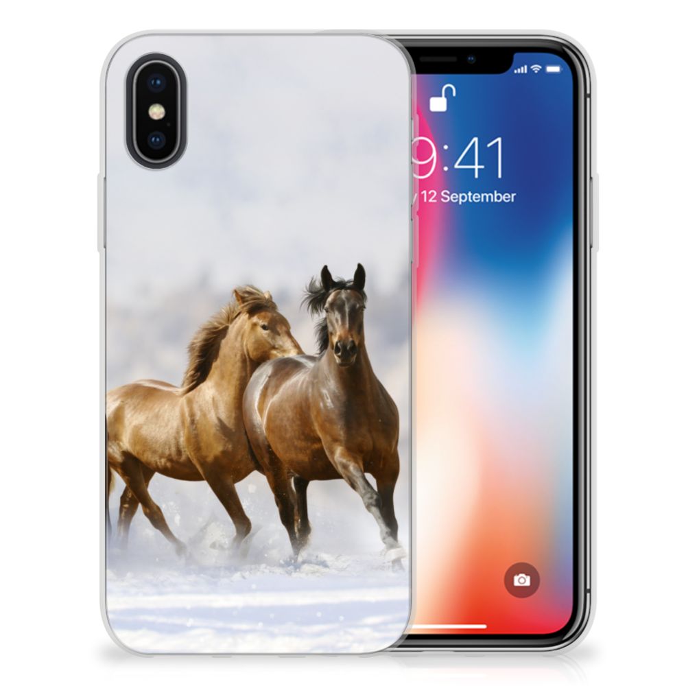 Apple iPhone X | Xs Uniek TPU Hoesje Paarden