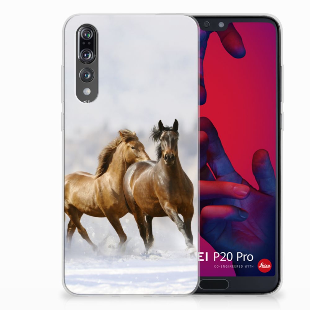 Huawei P20 Pro Uniek TPU Hoesje Paarden