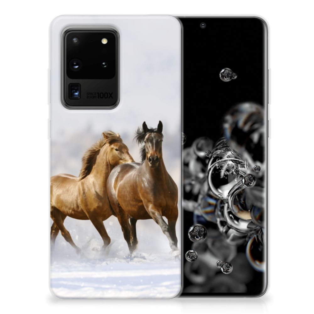 Samsung Galaxy S20 Ultra TPU Hoesje Paarden