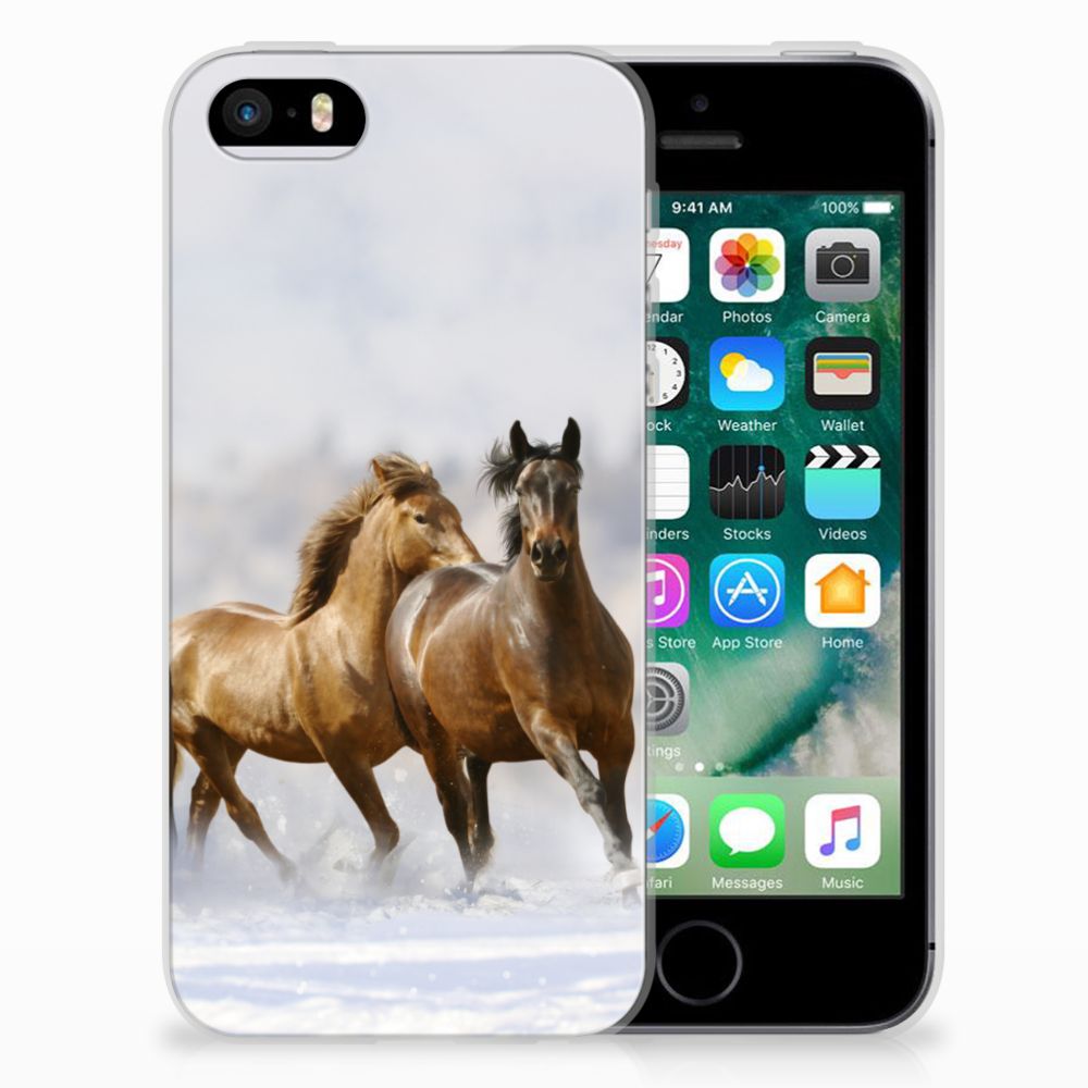 Getuigen leugenaar Product Apple iPhone SE | 5S TPU Hoesje Paarden | B2C Telecom