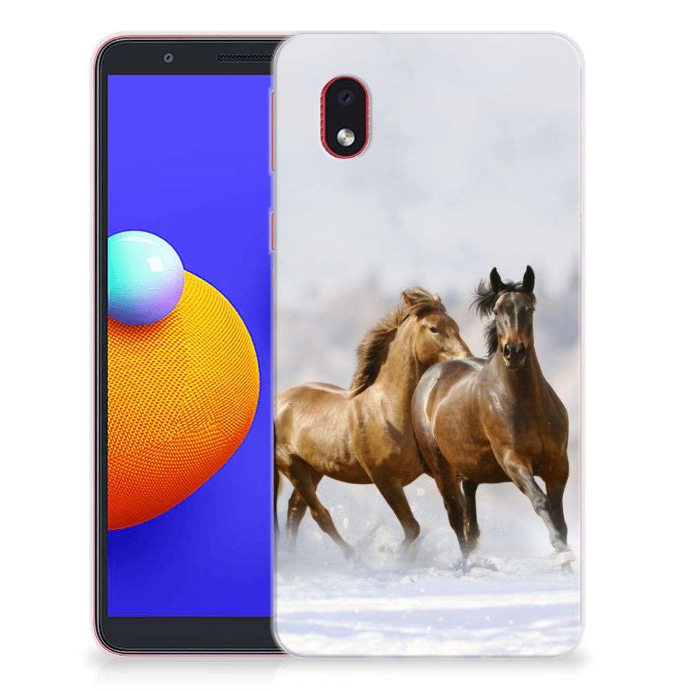 Samsung Galaxy A01 Core TPU Hoesje Paarden
