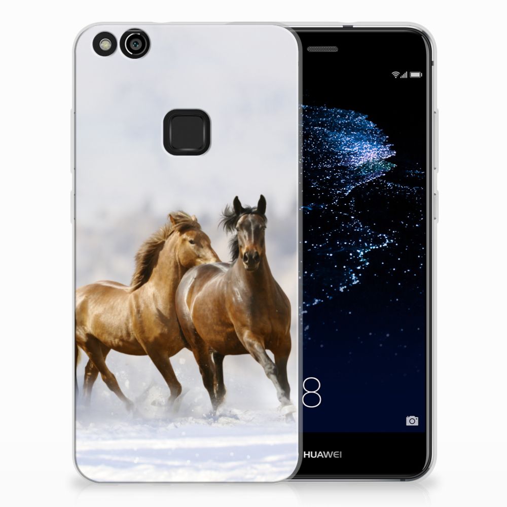 Huawei P10 Lite Uniek TPU Hoesje Paarden