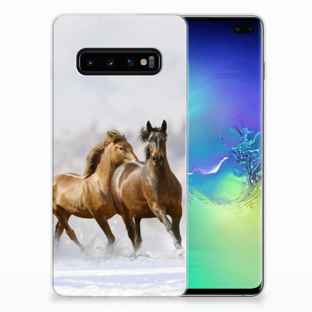 Samsung Galaxy S10 Plus TPU Hoesje Paarden