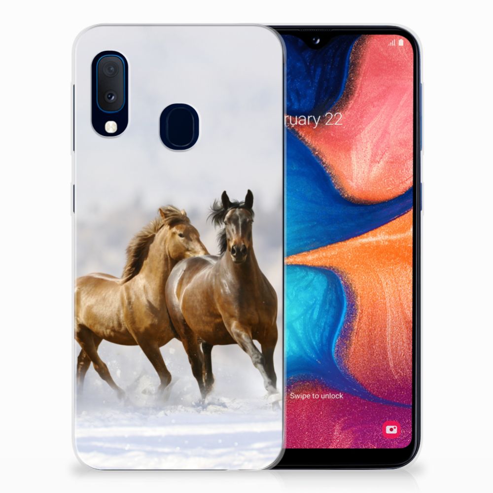 Samsung Galaxy A20e TPU Hoesje Paarden