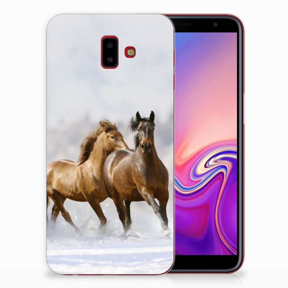 Samsung Galaxy J6 Plus (2018) TPU Hoesje Paarden