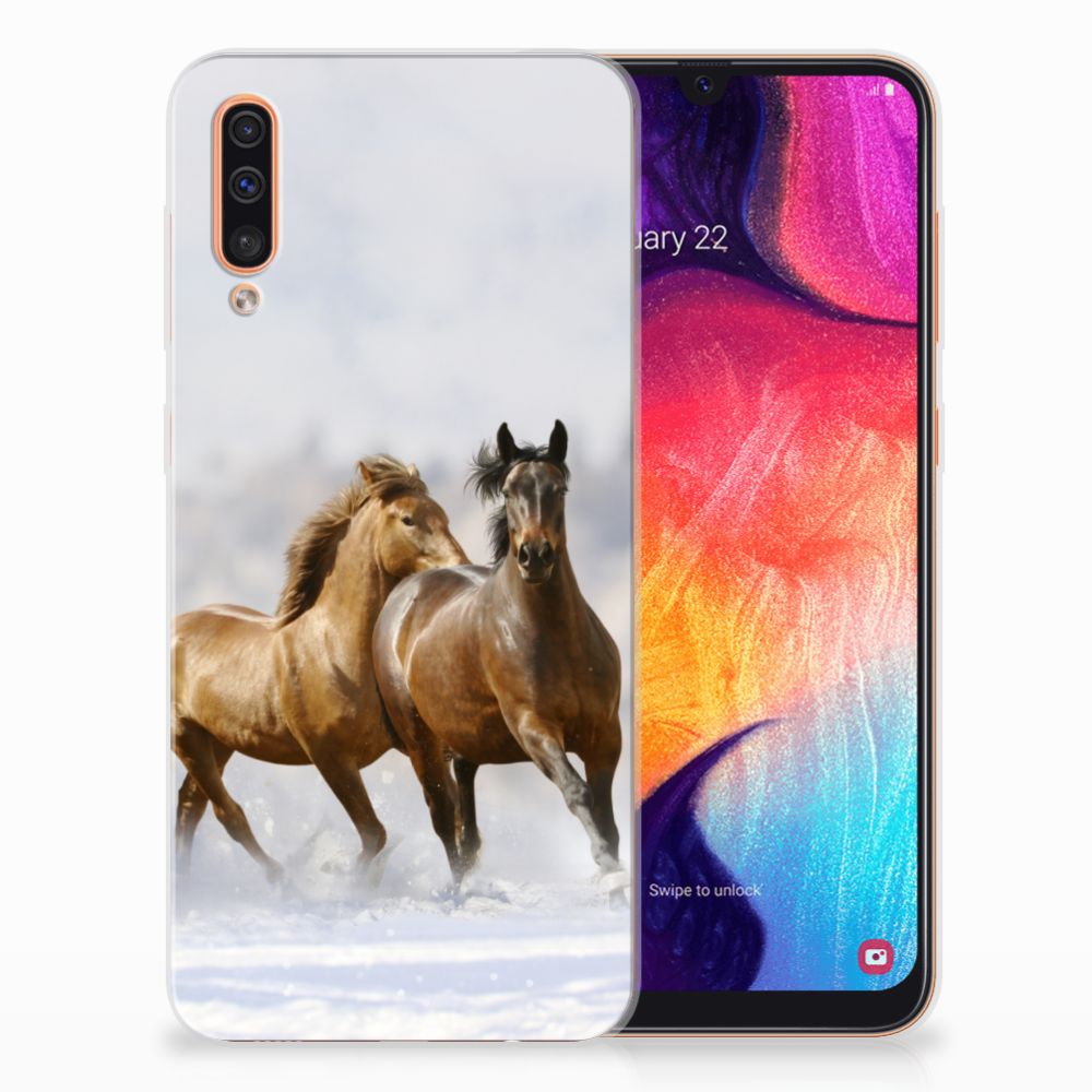 Samsung Galaxy A50 TPU Hoesje Paarden