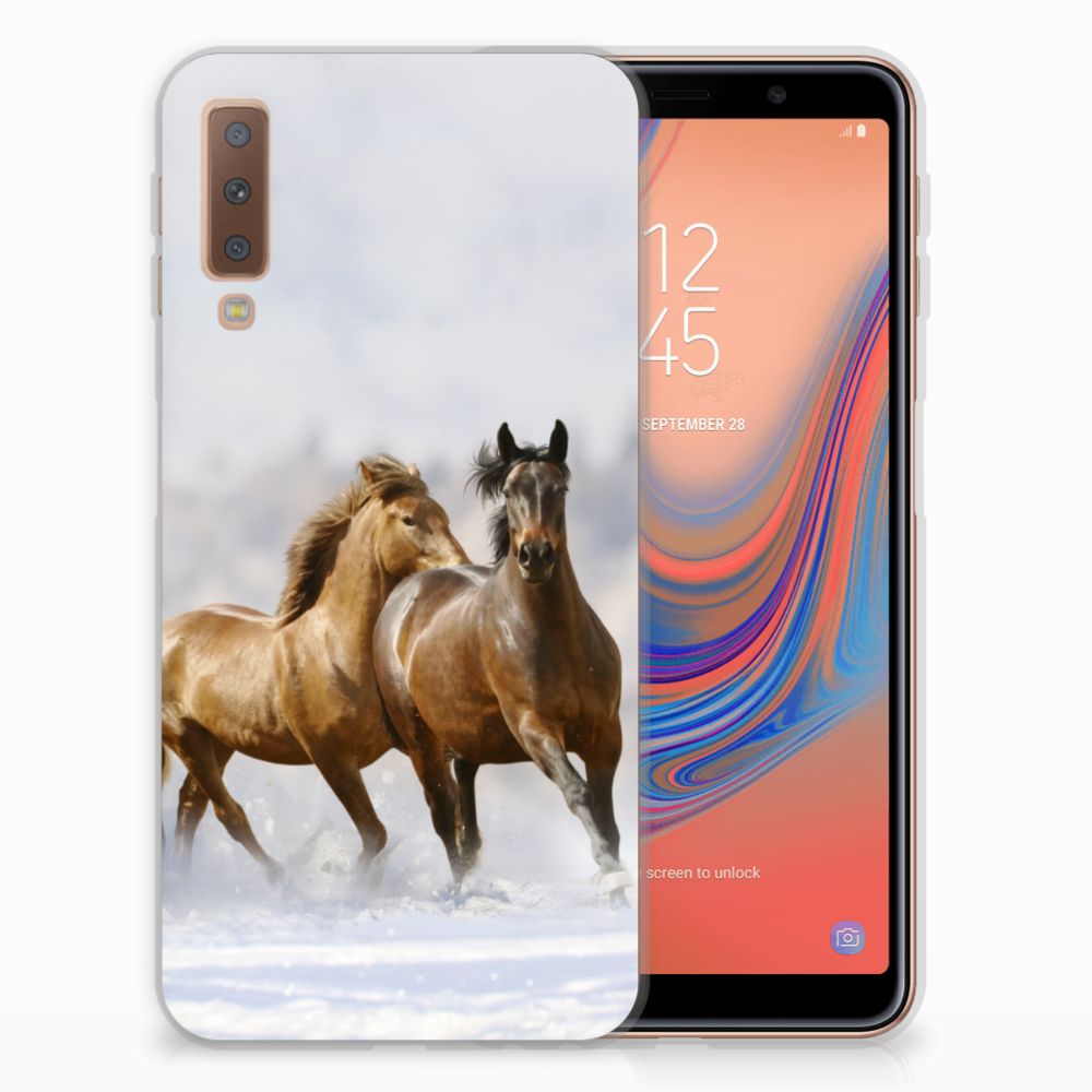 Samsung Galaxy A7 (2018) TPU Hoesje Paarden