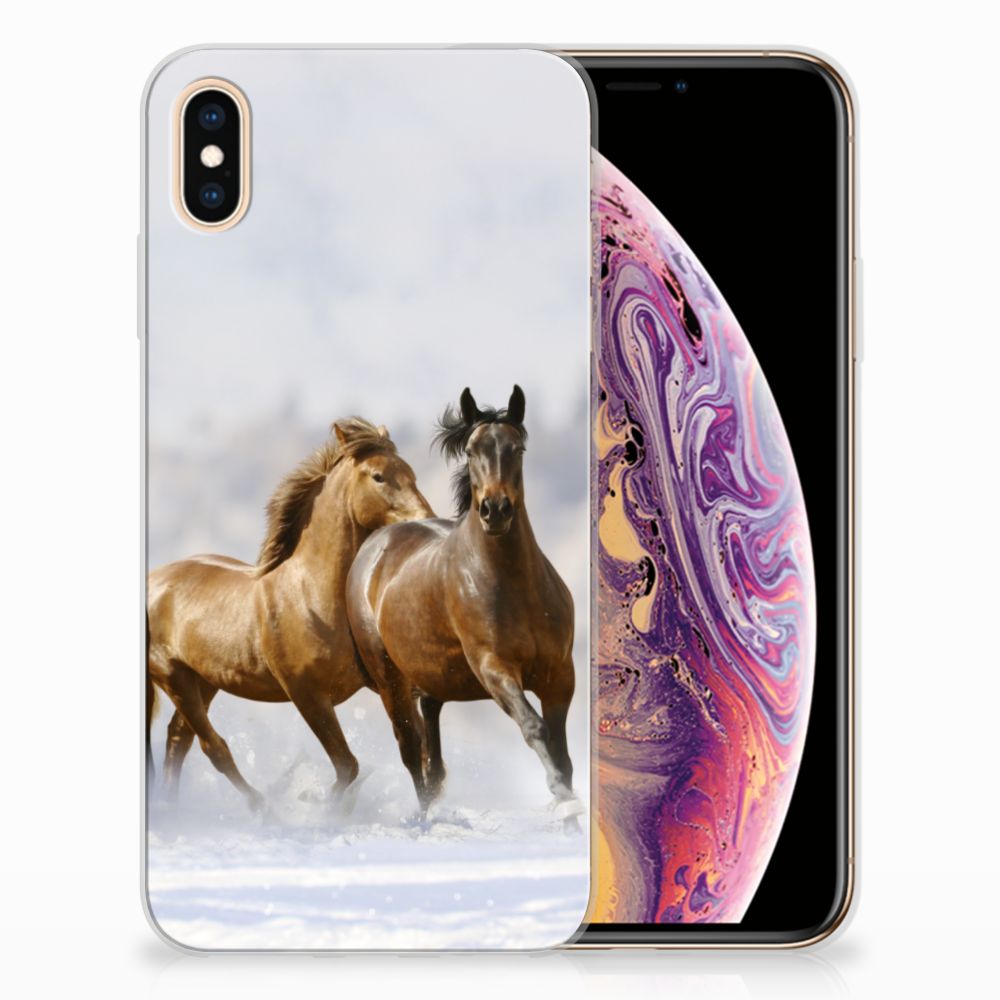 Apple iPhone Xs Max TPU Hoesje Paarden
