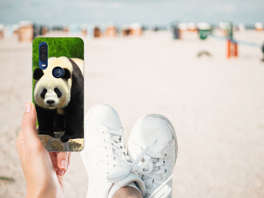 Motorola One Vision TPU Hoesje Panda