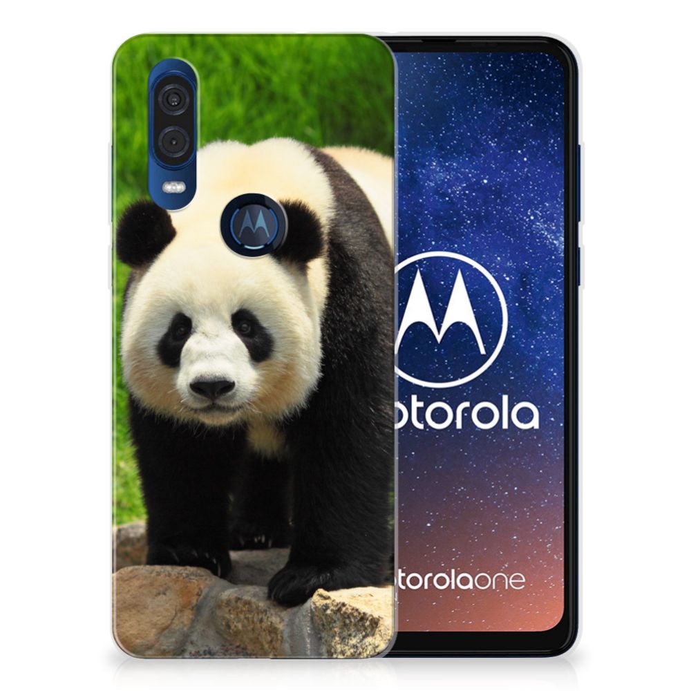 Motorola One Vision TPU Hoesje Panda