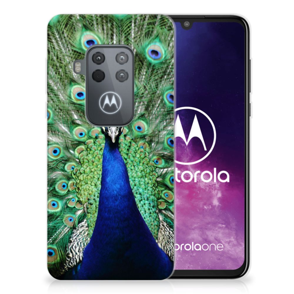 Motorola One Zoom TPU Hoesje Pauw