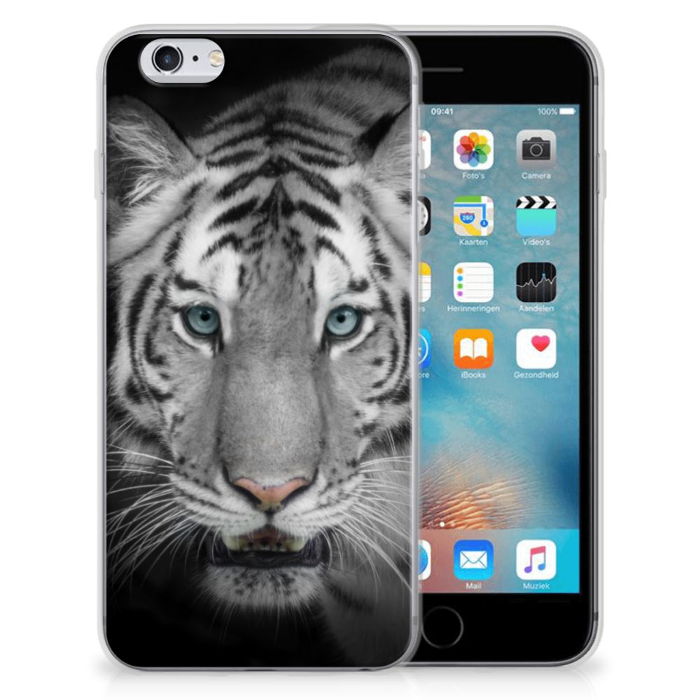 Apple iPhone 6 | 6s Uniek TPU Hoesje Witte Tijger