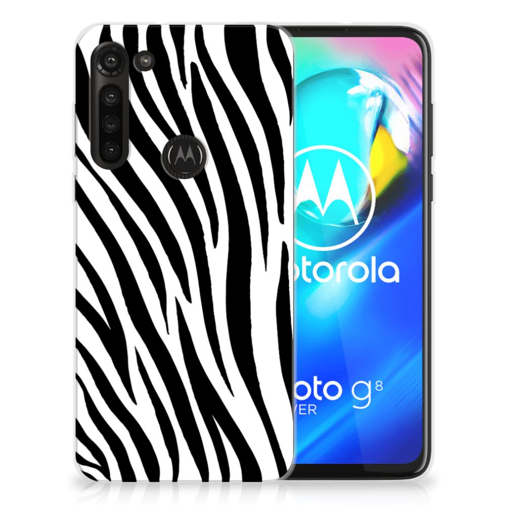 Motorola Moto G8 Power TPU Hoesje Zebra
