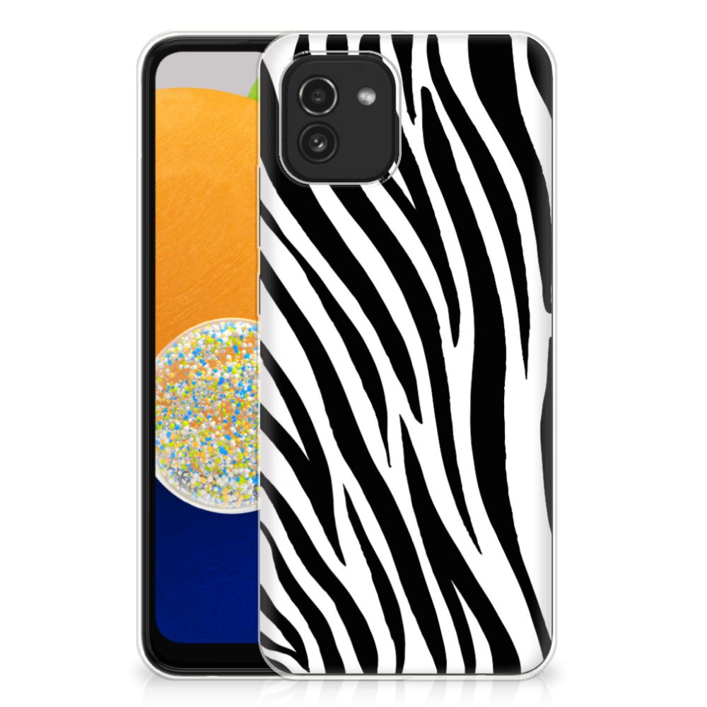 Samsung Galaxy A03 TPU Hoesje Zebra