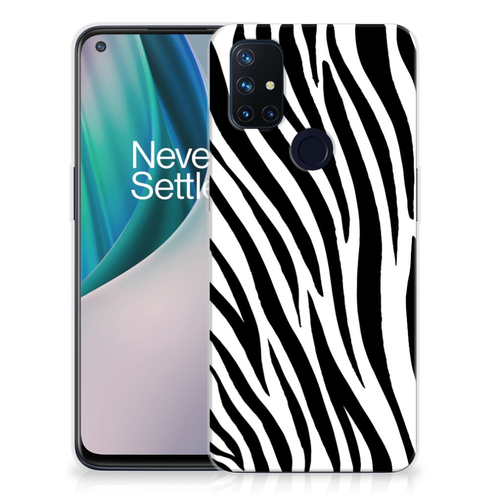 OnePlus Nord N10 5G TPU Hoesje Zebra