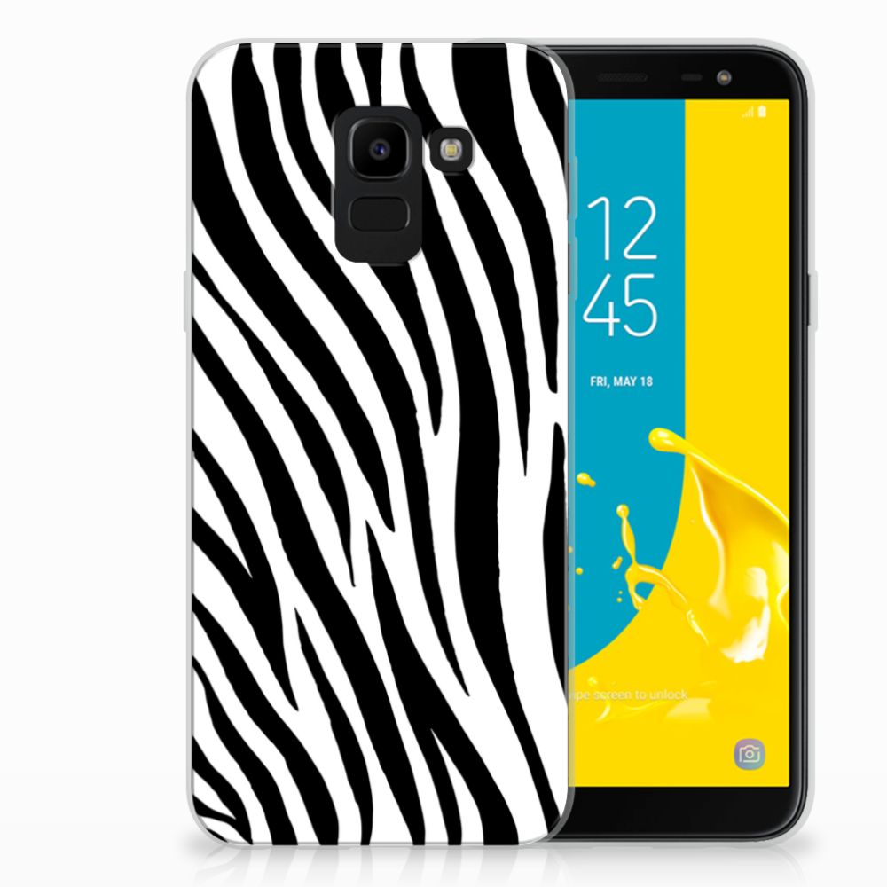 Samsung Galaxy J6 2018 TPU Hoesje Design Zebra
