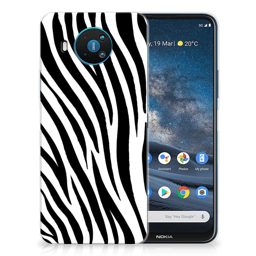 Nokia 8.3 TPU Hoesje Zebra