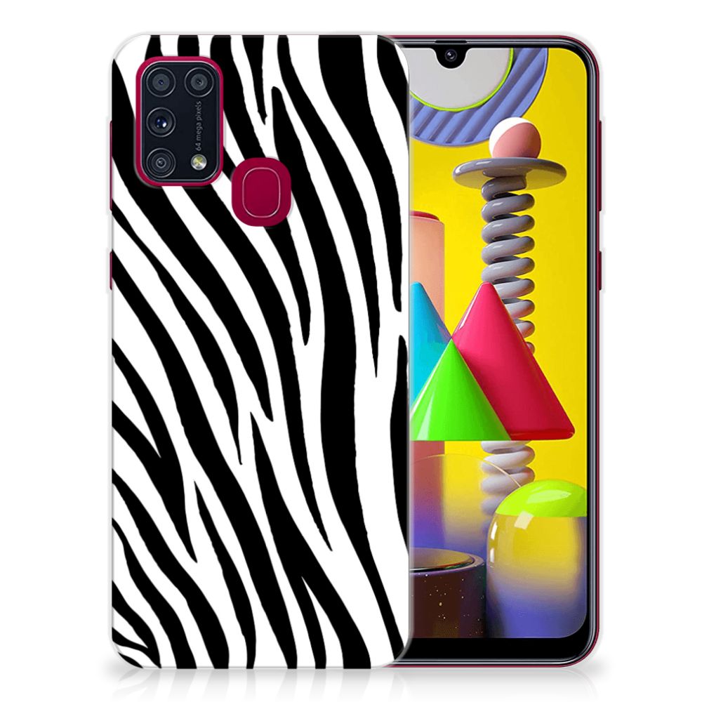 Samsung Galaxy M31 TPU Hoesje Zebra
