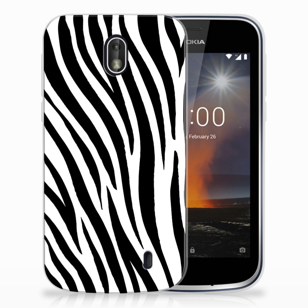Nokia 1 TPU Hoesje Zebra