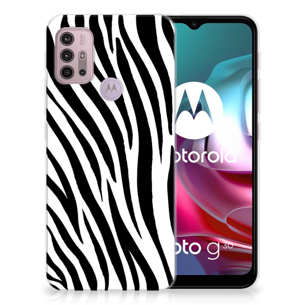 Motorola Moto G30 | G10 TPU Hoesje Zebra