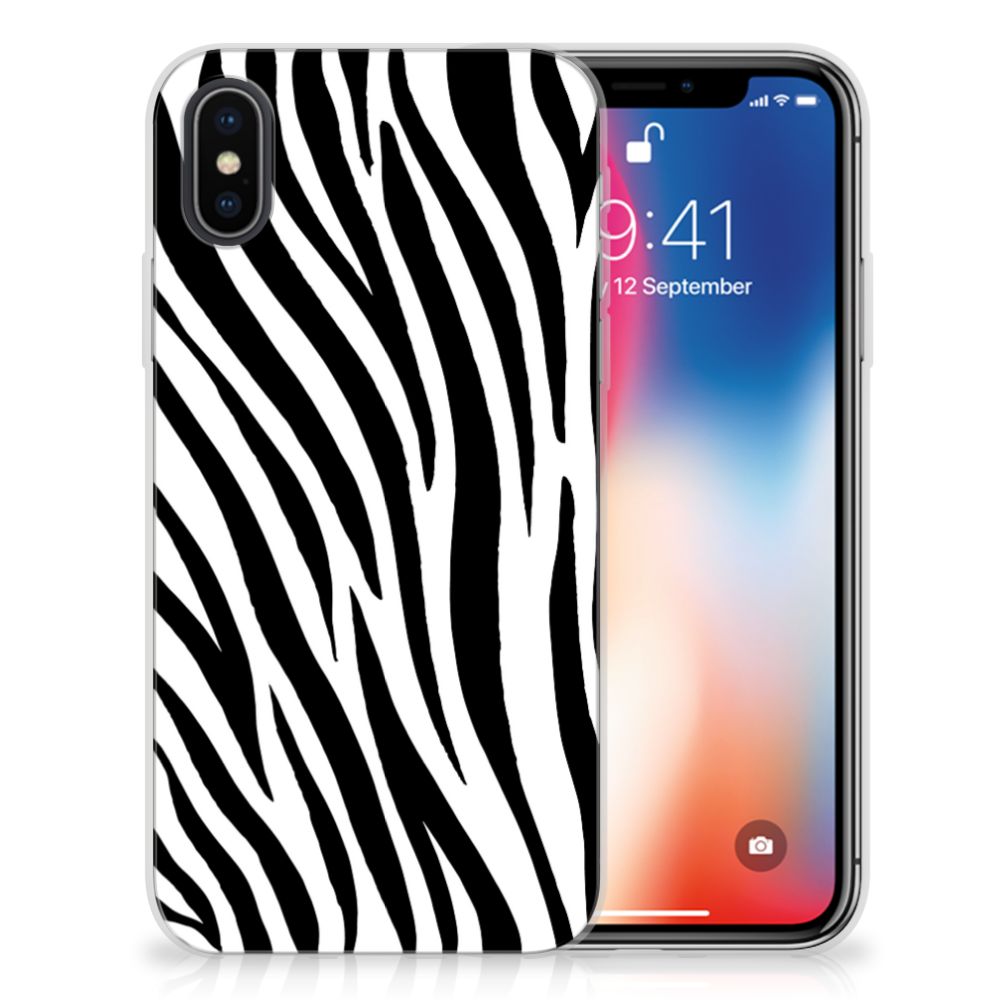 Apple iPhone X | Xs TPU Hoesje Design Zebra