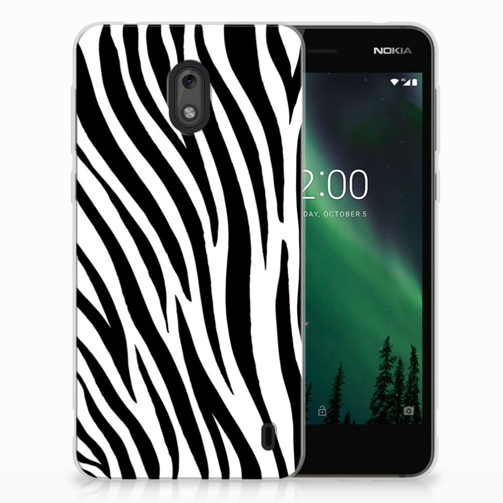 Nokia 2 TPU Hoesje Zebra