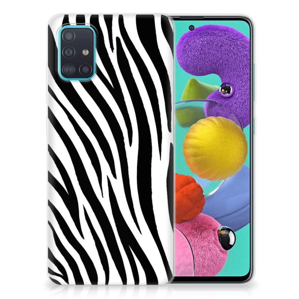 Samsung Galaxy A51 TPU Hoesje Zebra