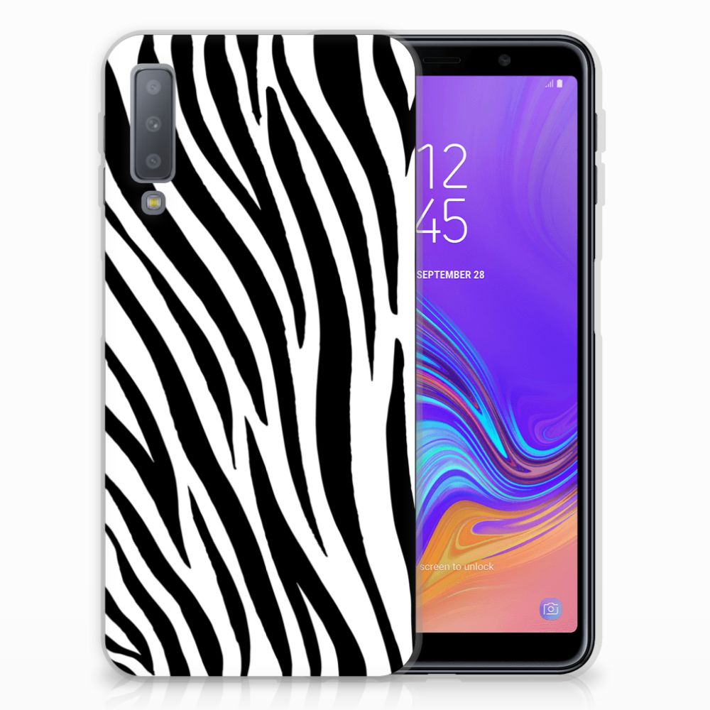 Samsung Galaxy A7 (2018) TPU Hoesje Zebra
