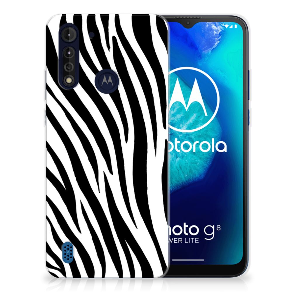 Motorola Moto G8 Power Lite TPU Hoesje Zebra