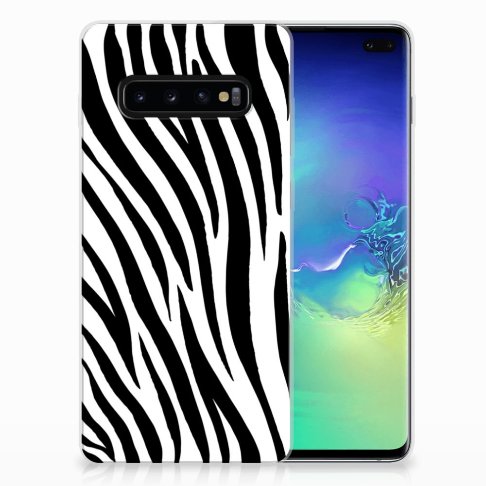 Samsung Galaxy S10 Plus TPU Hoesje Zebra
