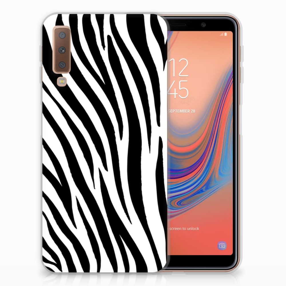 Samsung Galaxy A7 (2018) TPU Hoesje Zebra