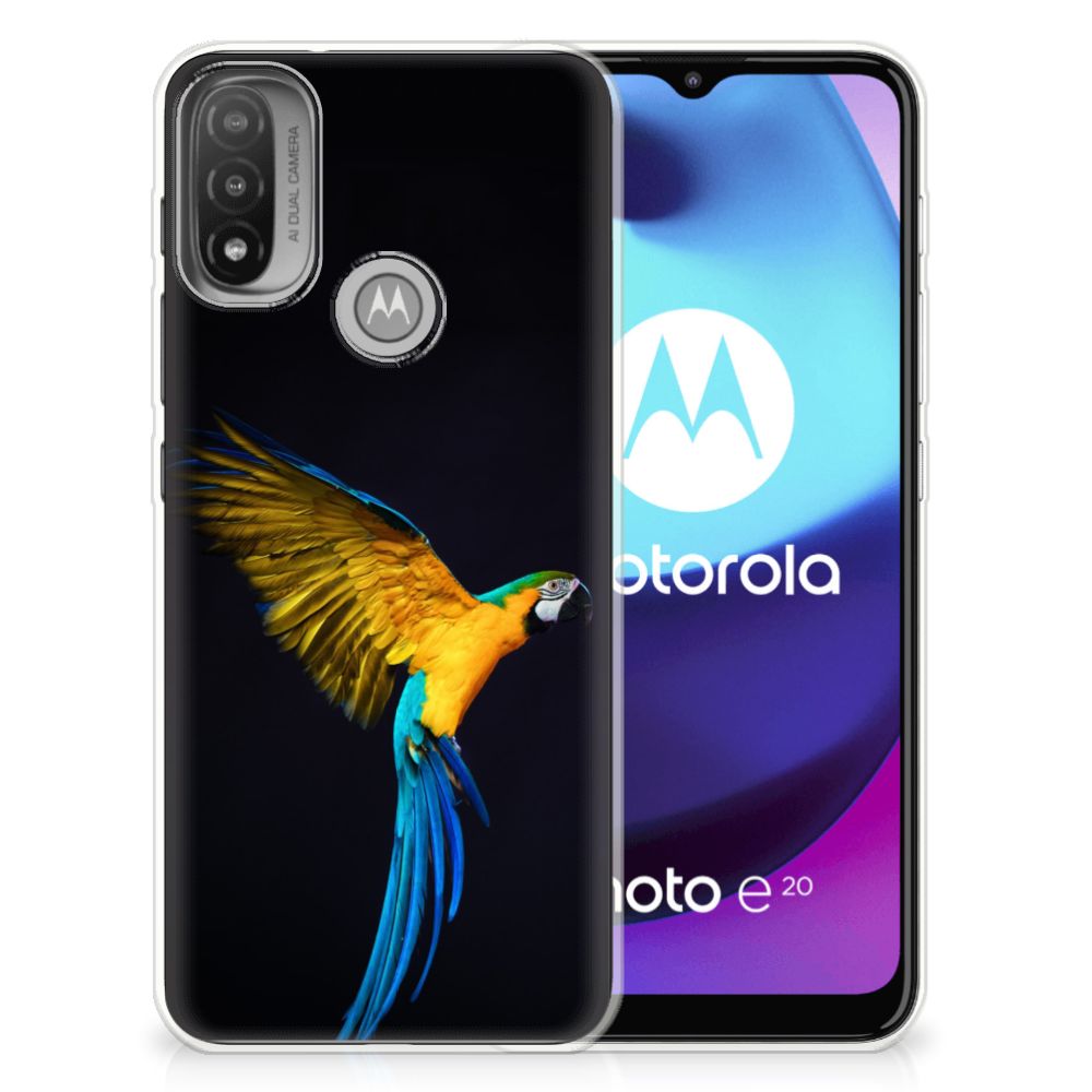 Motorola Moto E20 | E40 TPU Hoesje Papegaai