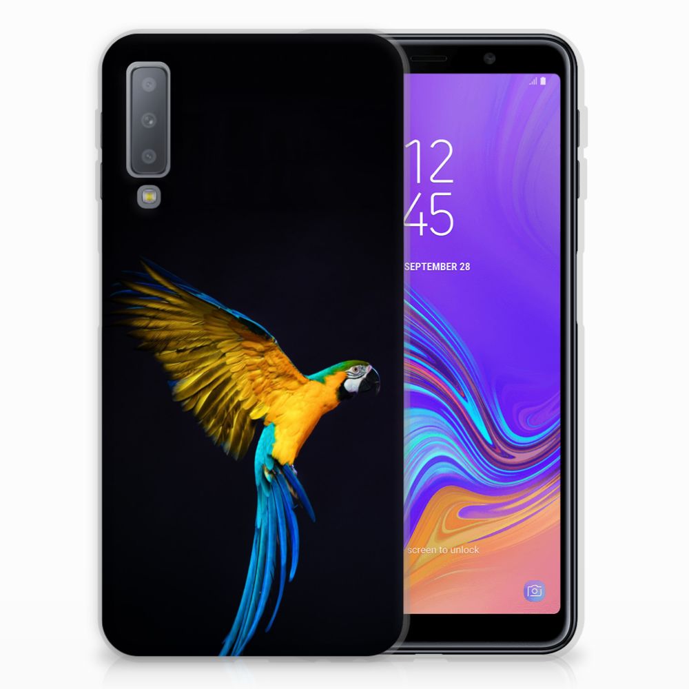 Samsung Galaxy A7 (2018) TPU Hoesje Papegaai