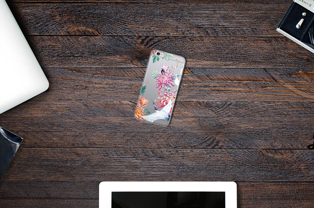Apple iPhone 6 | 6s TPU Hoesje Bird Flowers