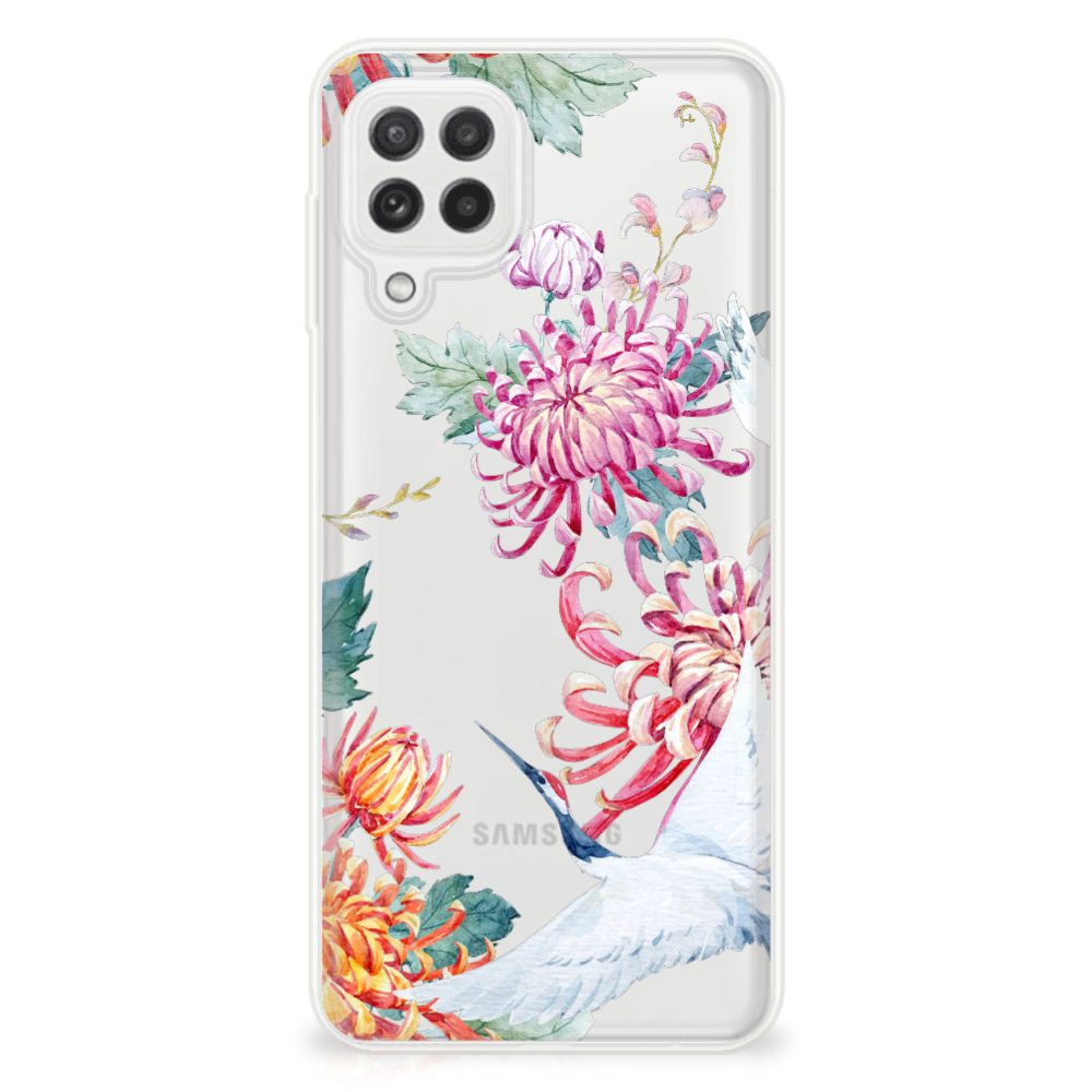 Samsung Galaxy A22 4G | M22 TPU Hoesje Bird Flowers