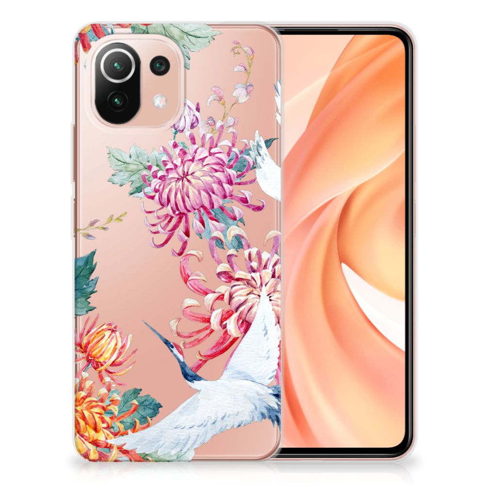 Xiaomi Mi 11 Lite | 11 Lite 5G NE TPU Hoesje Bird Flowers